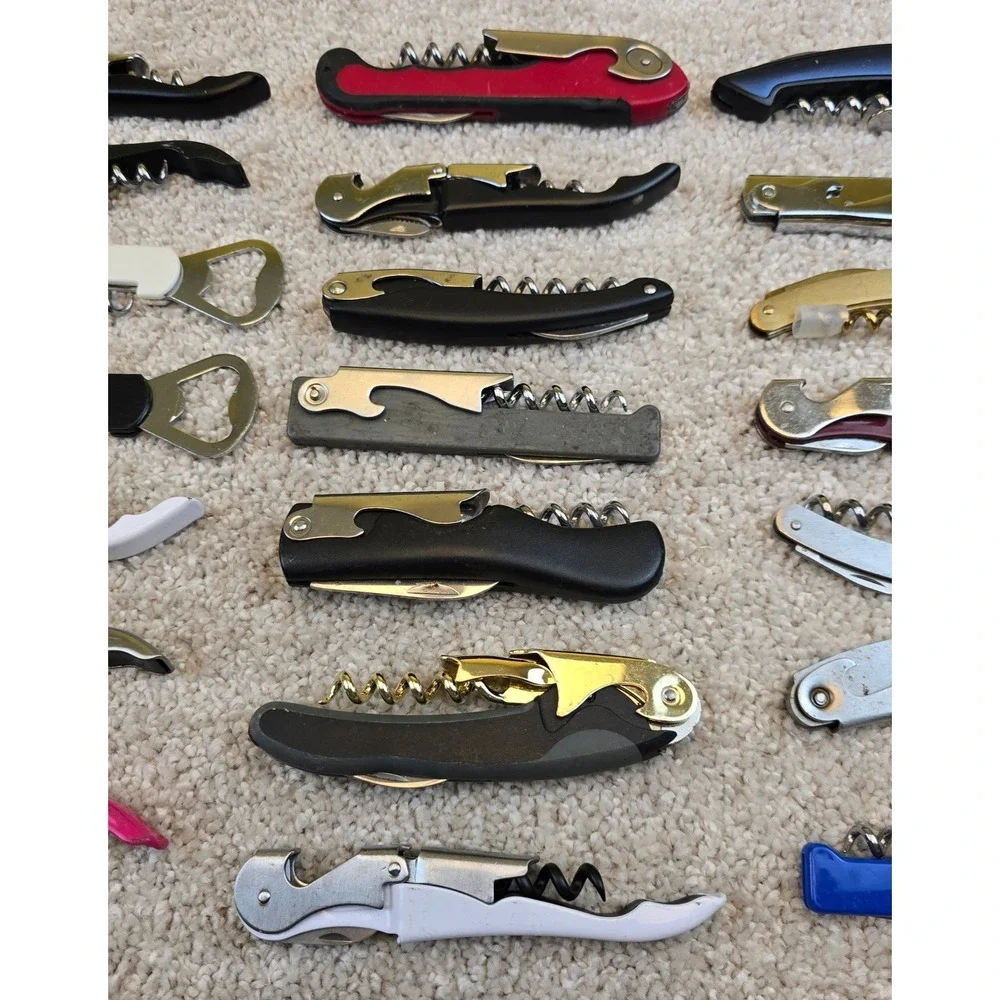 21 Wine Bottle Opener Corkscrew Lot Waiters Keys Bar Restaurant Bartender Bulk